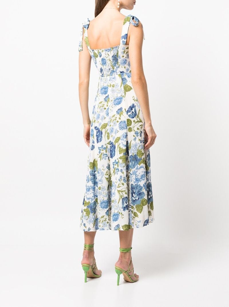 White Nadira Floral Print Dress