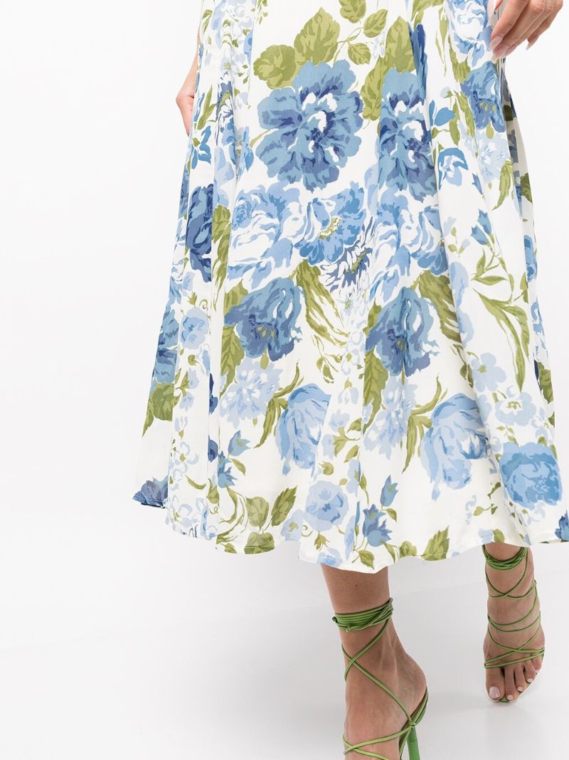 White Nadira Floral Print Dress