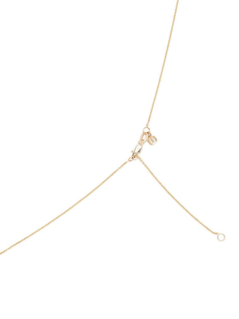 14k Yellow Gold Cactus Diamond Necklace