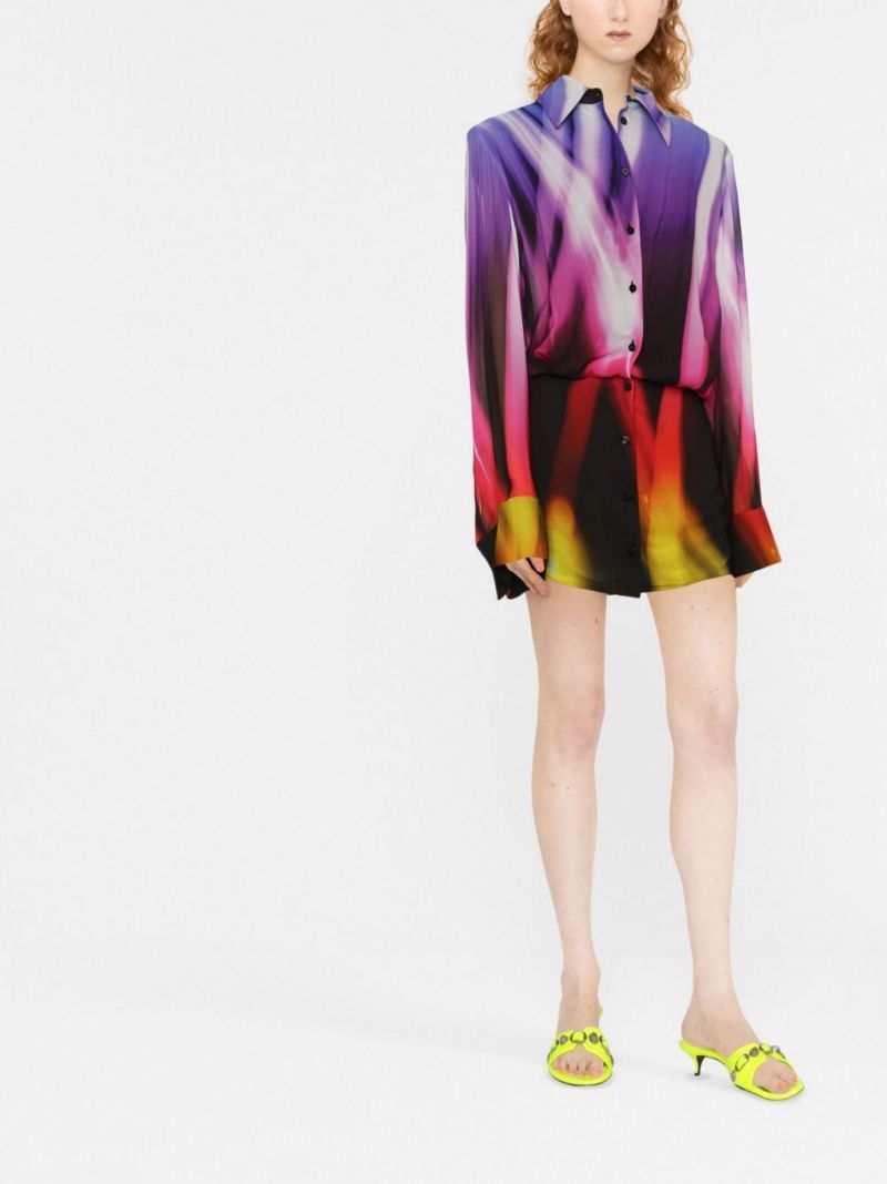 Purple Margot Printed Mini Dress