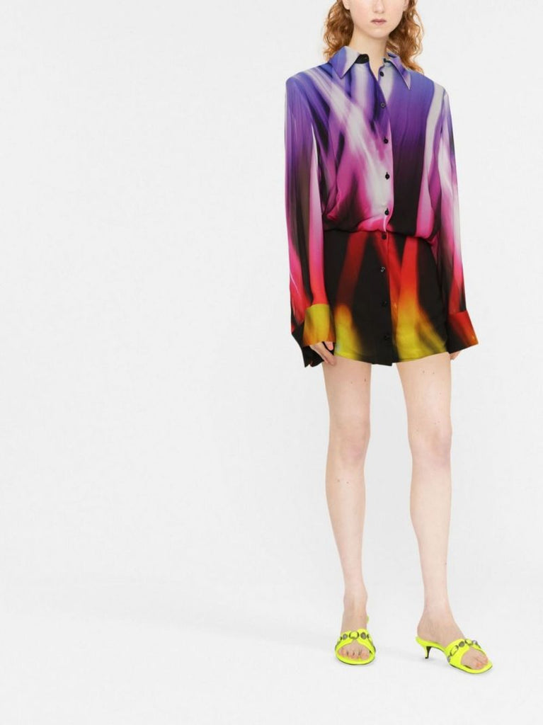 Purple Margot Printed Mini Dress