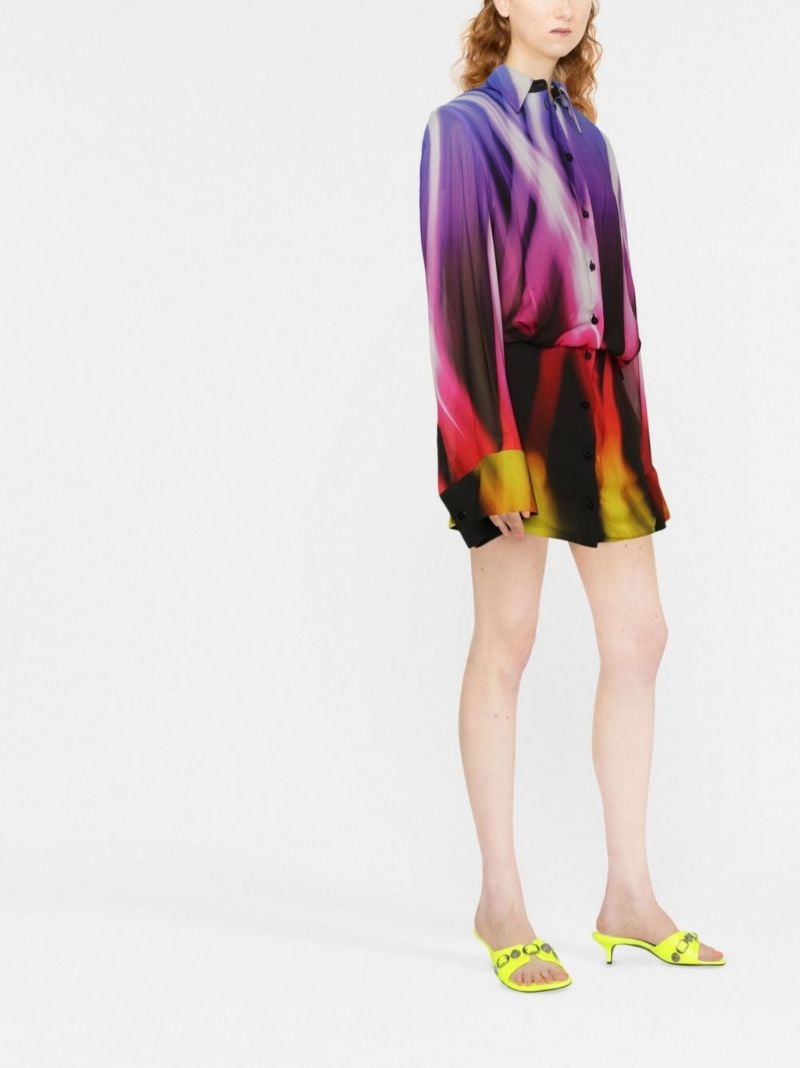Purple Margot Printed Mini Dress
