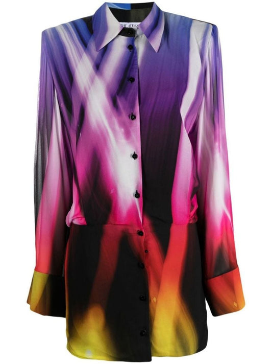 Purple Margot Printed Mini Dress