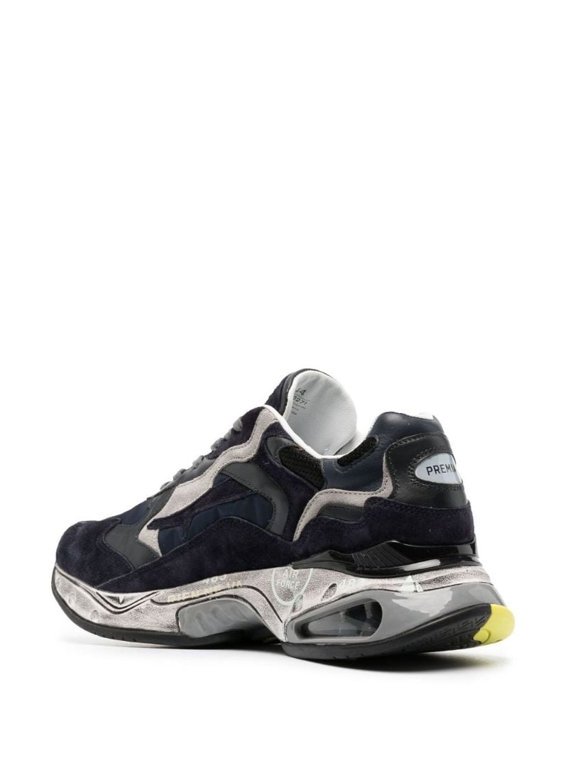 Blue Sharky Panelled Suede Sneakers