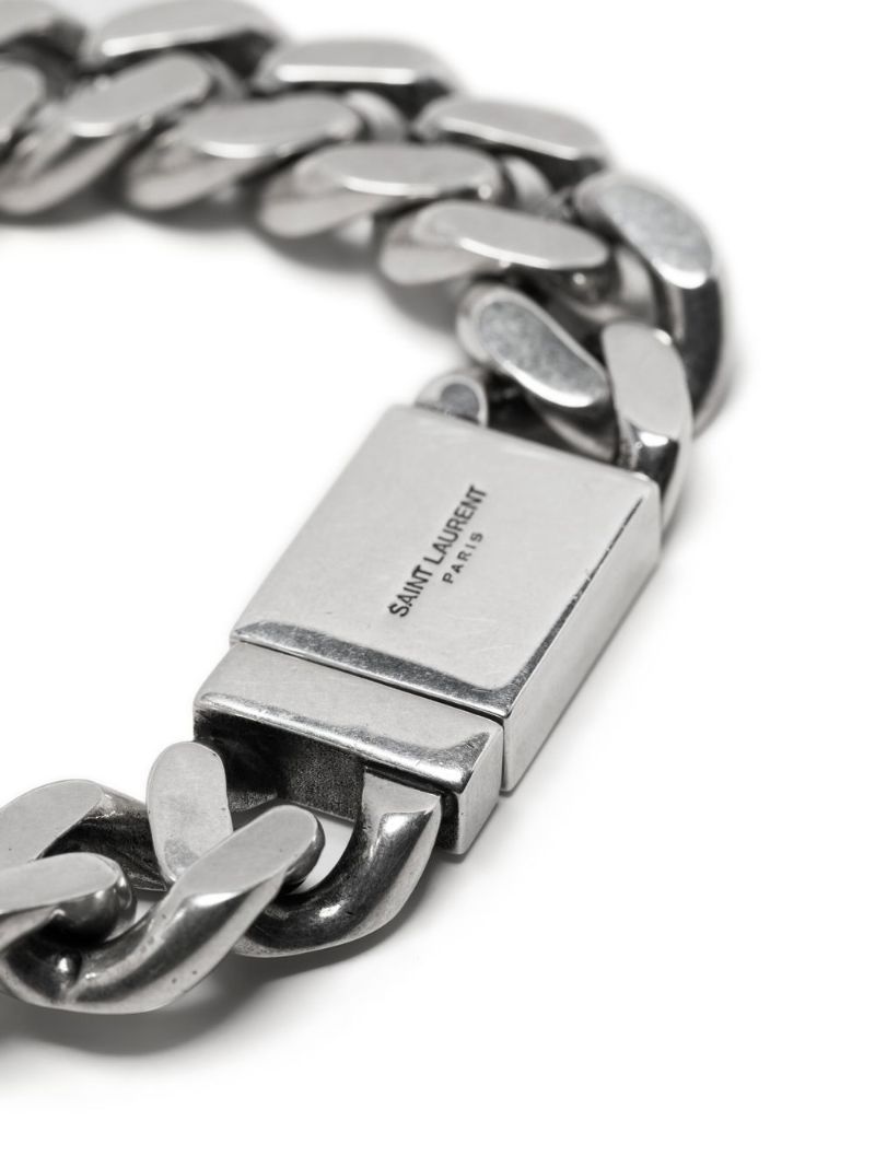 Silver-tone Curb Chain Bracelet