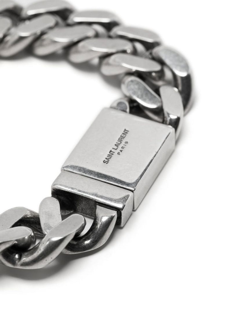 Silver-tone Curb Chain Bracelet