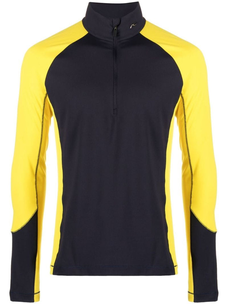 Blue Seoul Midlayer Half-zip Sweater