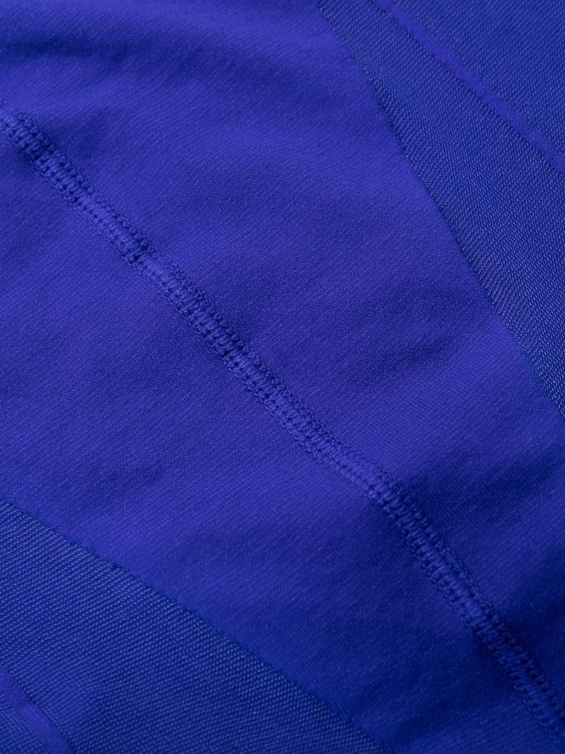 X Mugler Blue Mesh-panel Tights