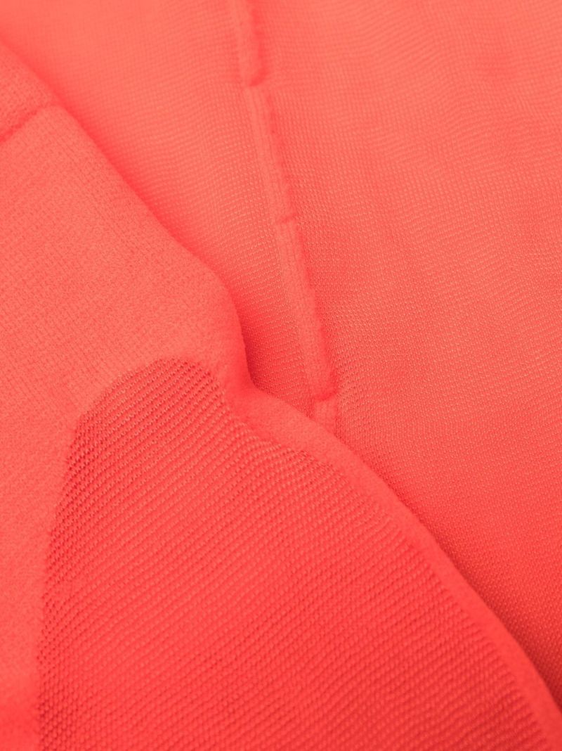 X Mugler Red Mesh-panel Tights