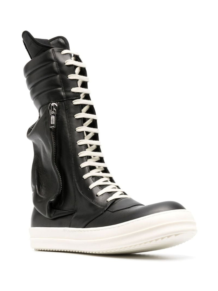 Black Cargobasket Leather High-top Sneakers