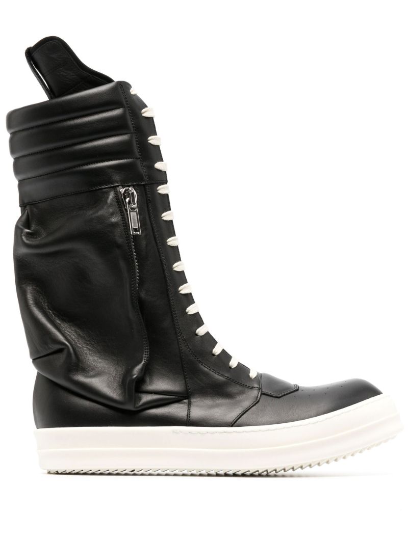 Black Cargobasket Leather High-top Sneakers