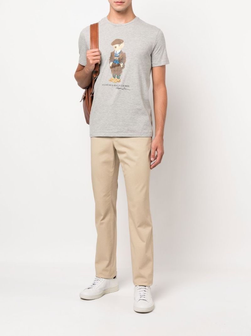 Grey Polo Bear Cotton T-shirt