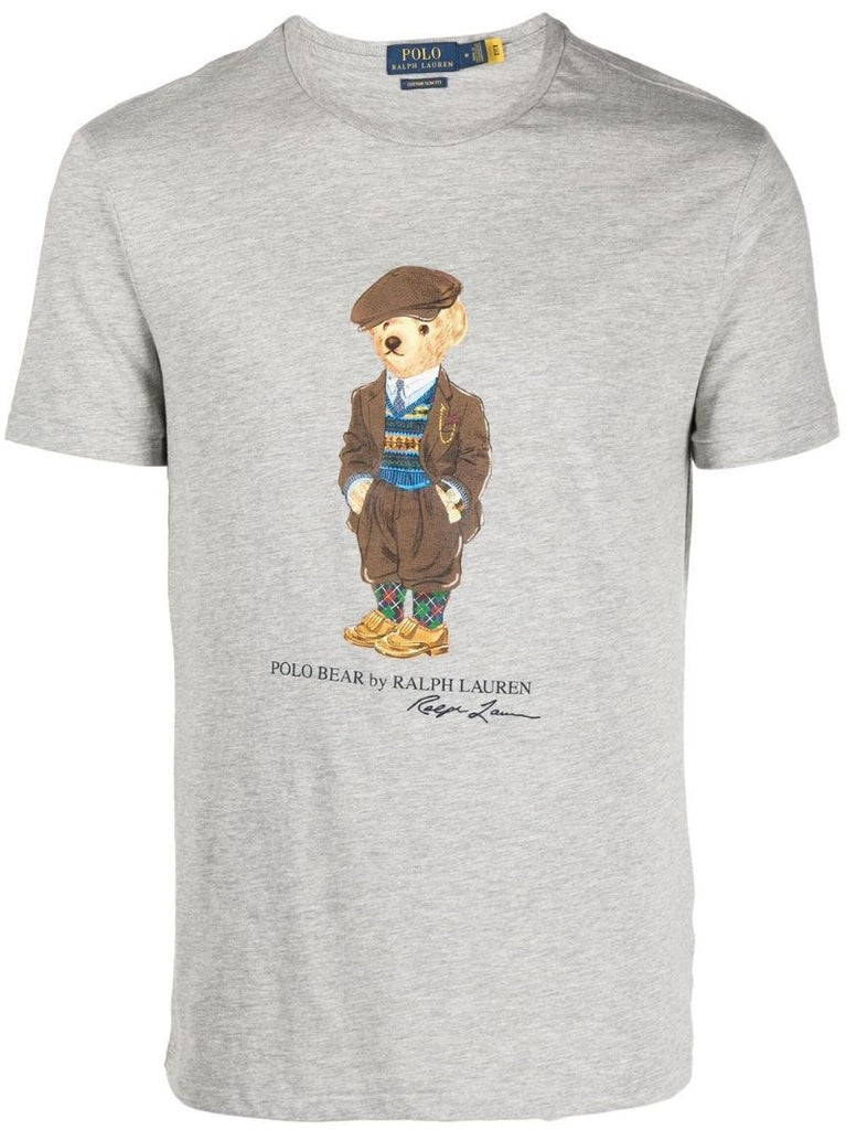 Grey Polo Bear Cotton T-shirt