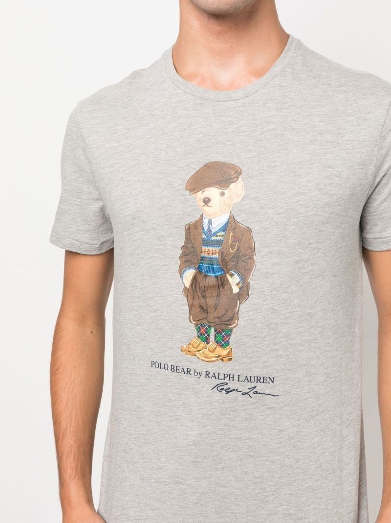 Grey Polo Bear Cotton T-shirt