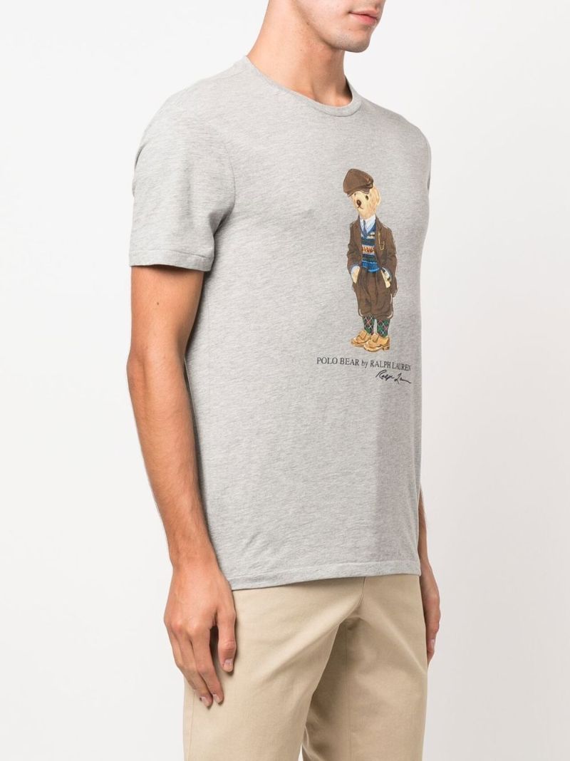 Grey Polo Bear Cotton T-shirt