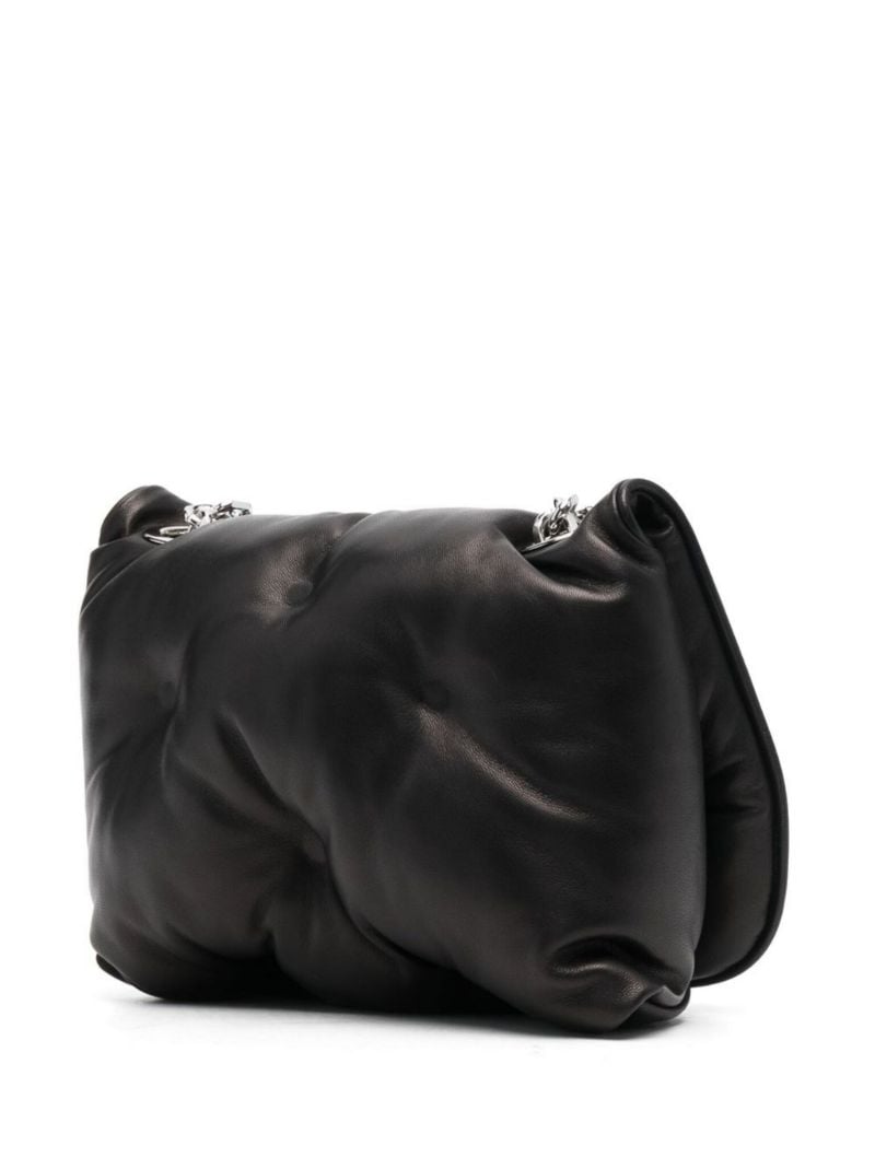 Black Glam Slam Leather Shoulder Bag