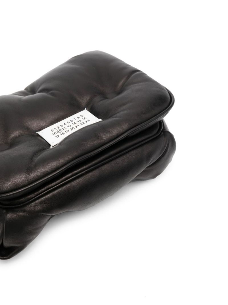 Black Glam Slam Leather Shoulder Bag