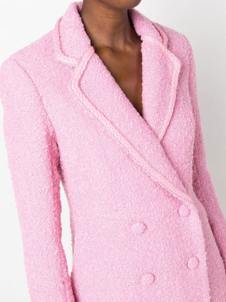 Pink Newton BouclÃ_x0083_Â© Double-breasted Blazer Dress