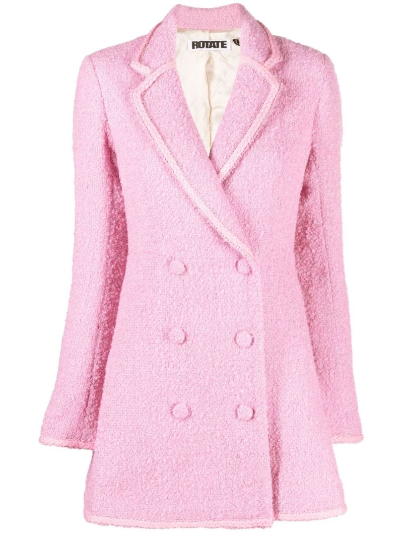 Pink Newton BouclÃ_x0083_Â© Double-breasted Blazer Dress