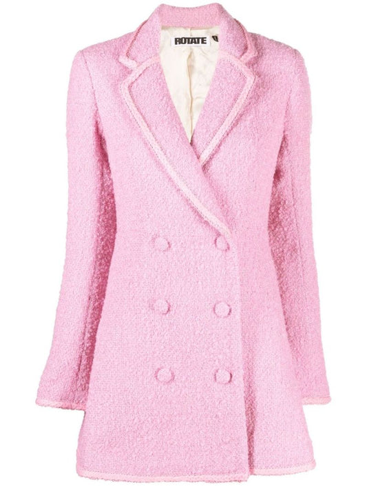 Pink Newton BouclÃ_x0083_Â© Double-breasted Blazer Dress