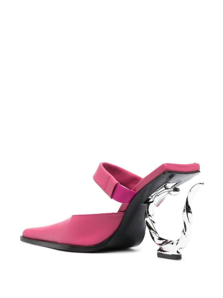 Pink Hook-heel 105 Mules