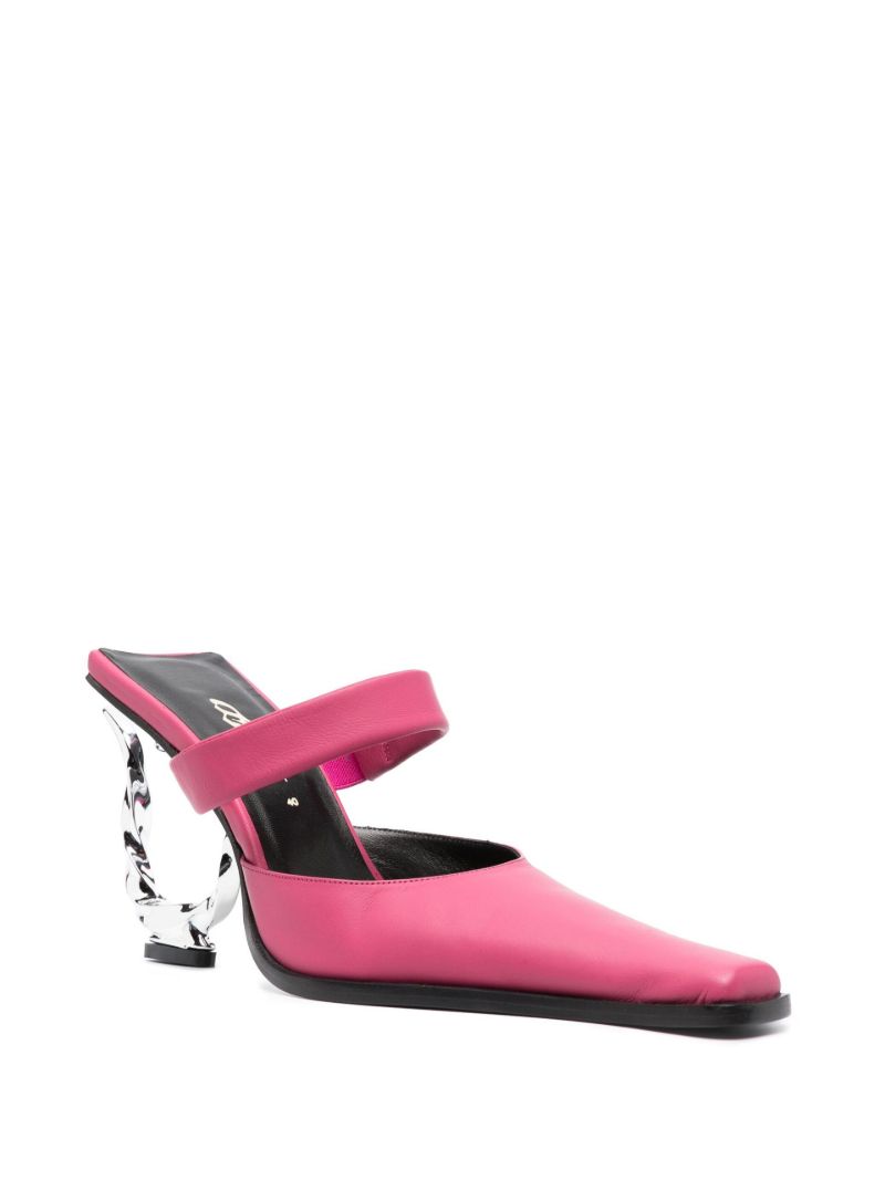 Pink Hook-heel 105 Mules