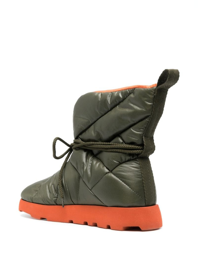 Green Laccio Padded Ankle Boots