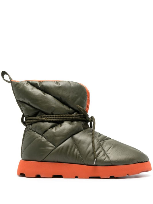 Green Laccio Padded Ankle Boots