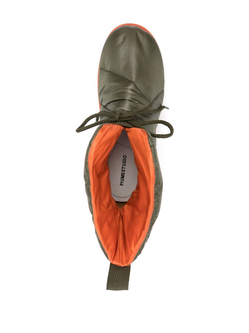 Green Laccio Padded Ankle Boots
