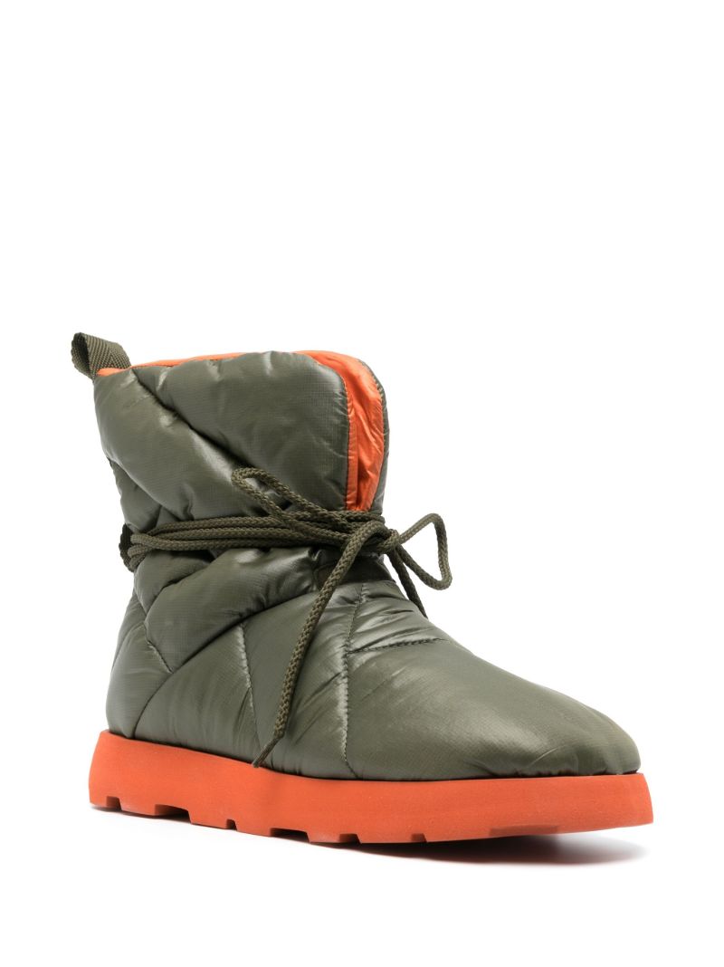 Green Laccio Padded Ankle Boots