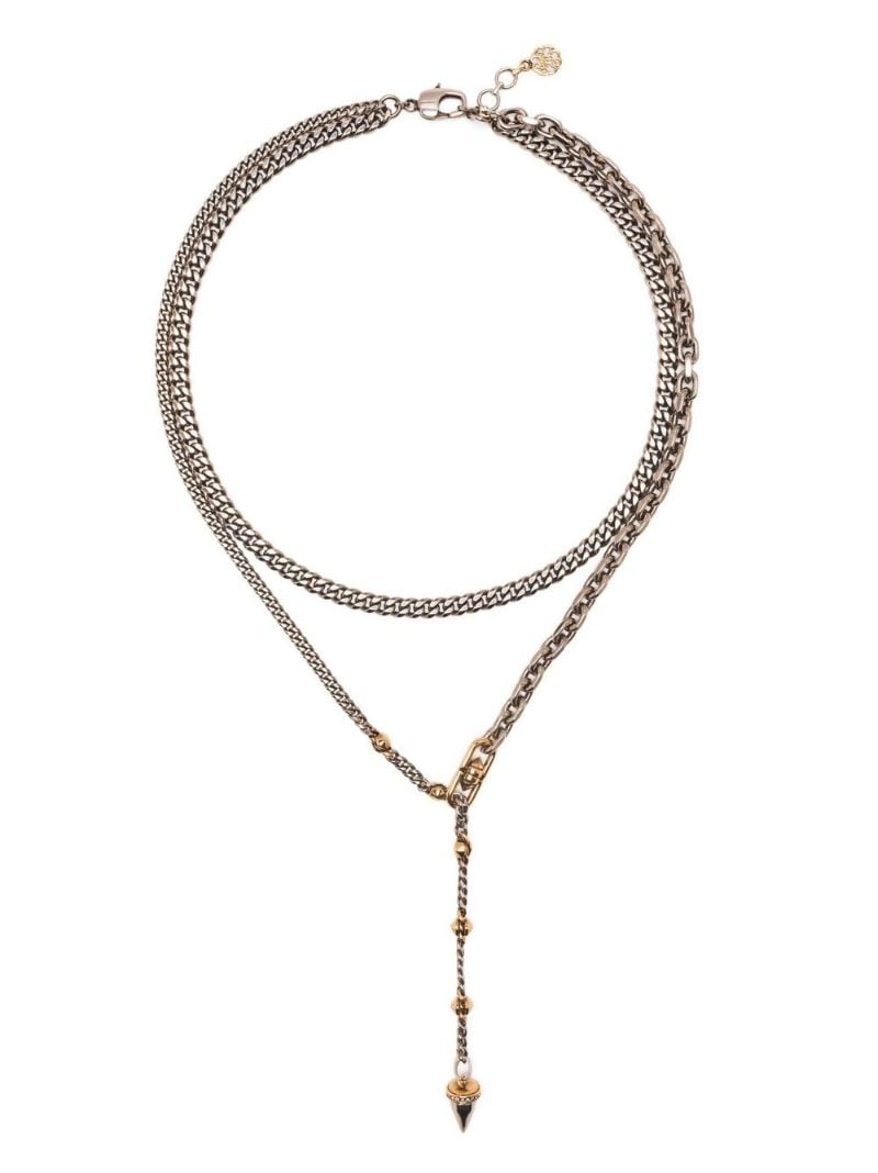 Silver Layered Pendant Necklace