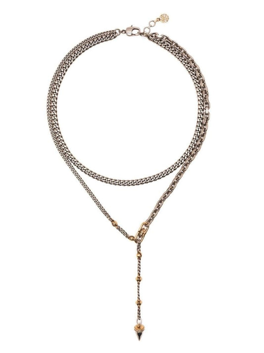 Silver Layered Pendant Necklace
