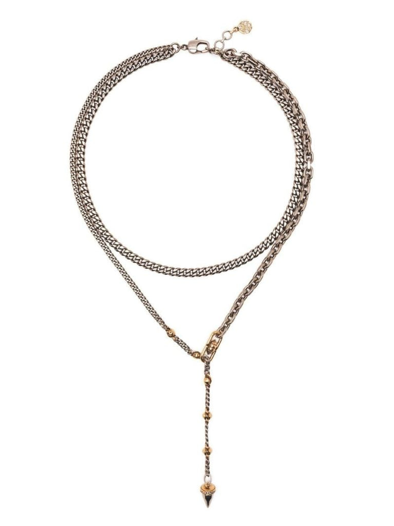 Silver Layered Pendant Necklace