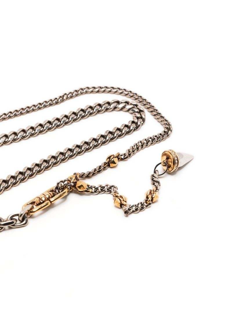Silver Layered Pendant Necklace