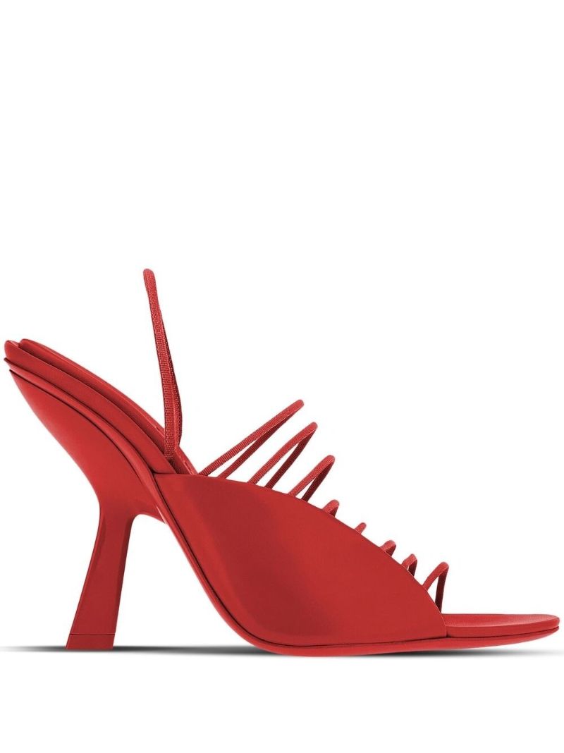 Red Mignon 105 Leather Sandals