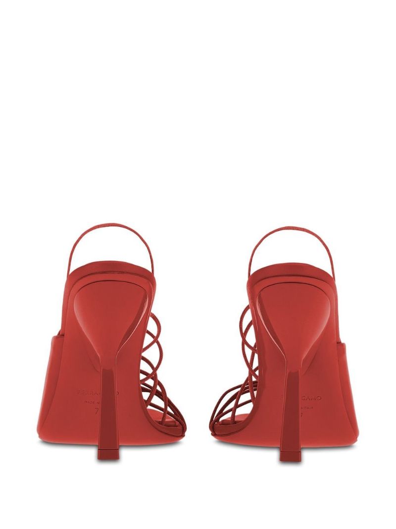 Red Mignon 105 Leather Sandals