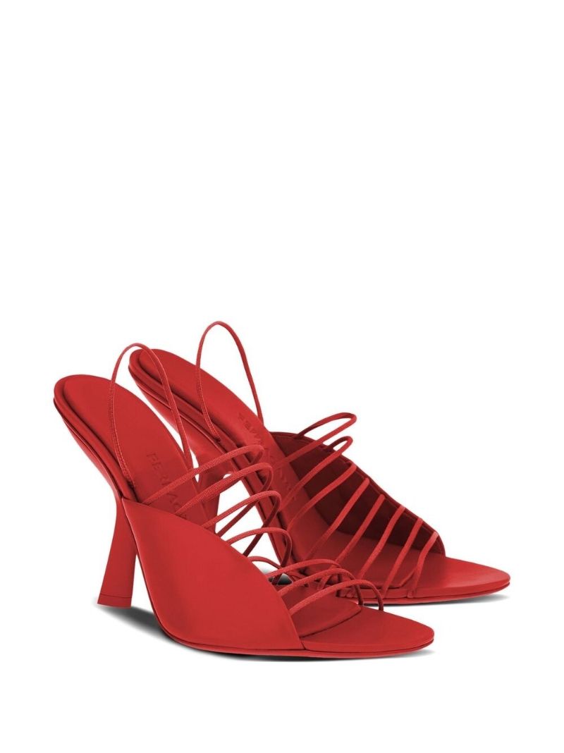 Red Mignon 105 Leather Sandals