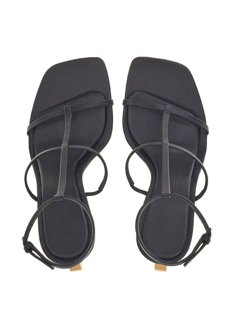 Black Elina 105 Leather Sandals