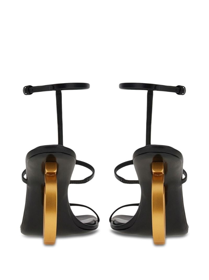 Black Elina 105 Leather Sandals