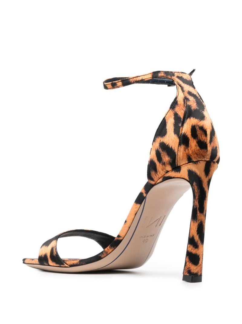 Orange Enea 120 Leopard Print Leather Sandals
