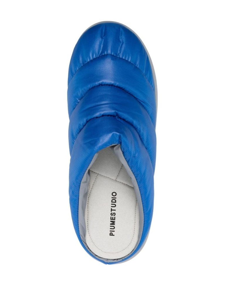 Blue Onda Padded Quilted Mules
