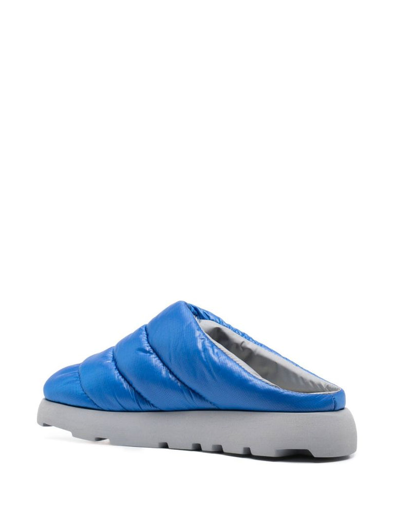 Blue Onda Padded Quilted Mules