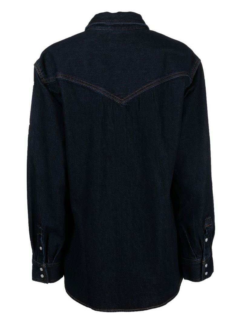 Black Button-up Denim Shirt