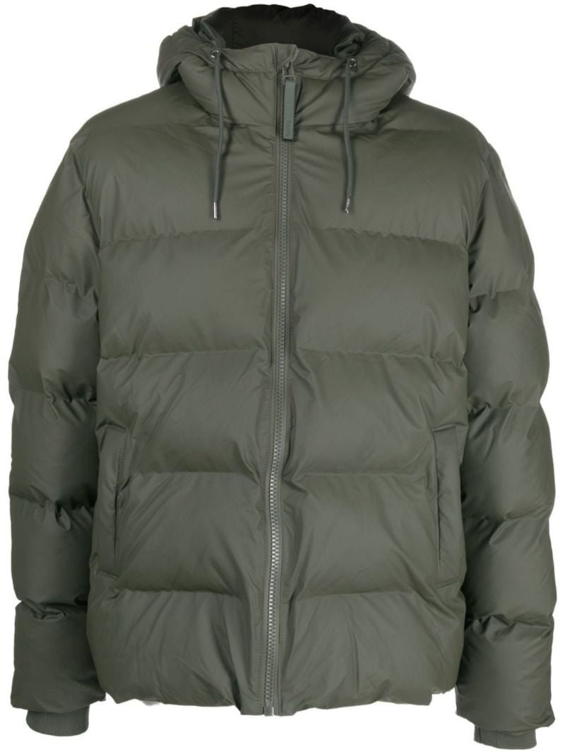 Green Hooded Quilted Jacket