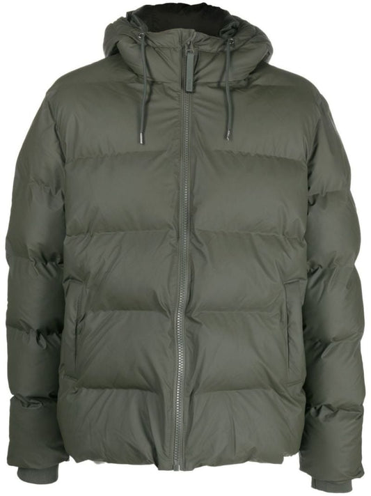 Green Hooded Quilted Jacket