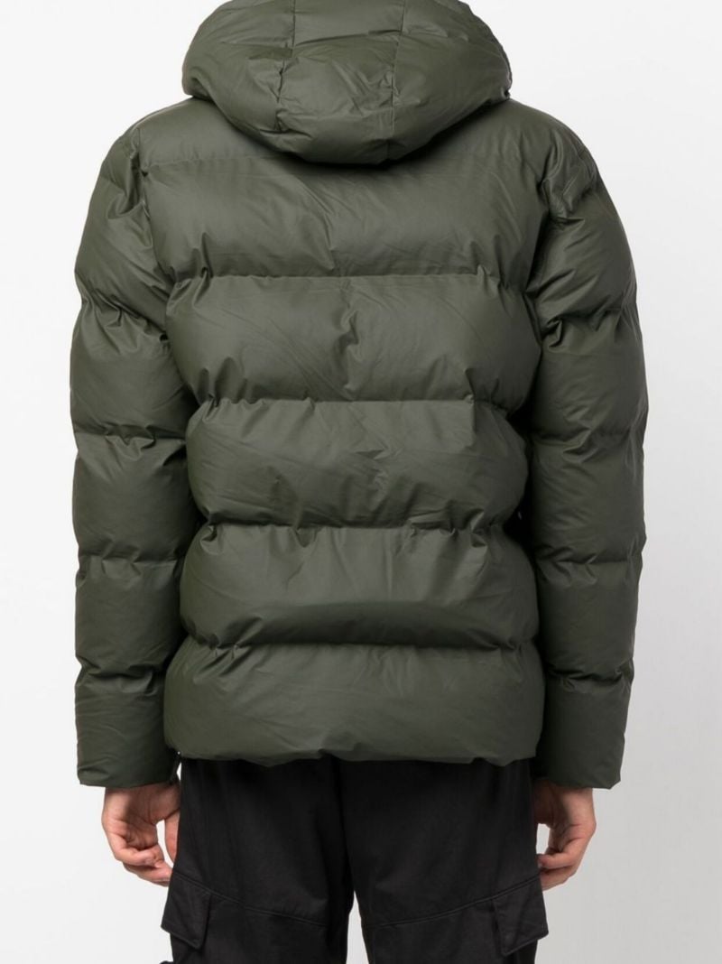 Green Hooded Quilted Jacket