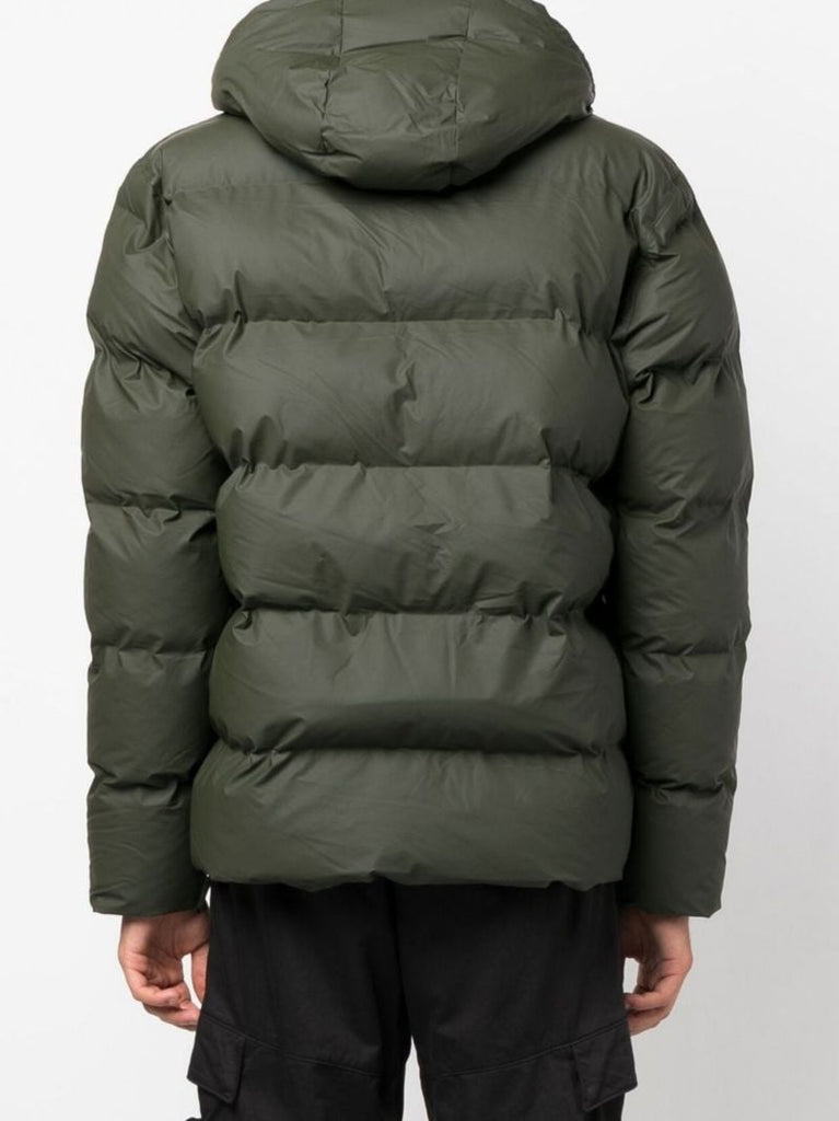 Green Hooded Quilted Jacket
