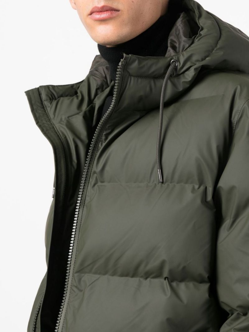 Green Hooded Quilted Jacket