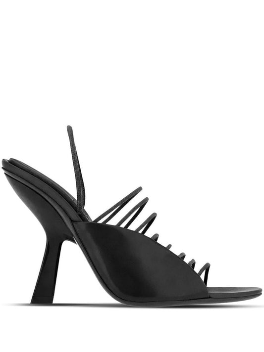 Black Mignon 105 Leather Sandals