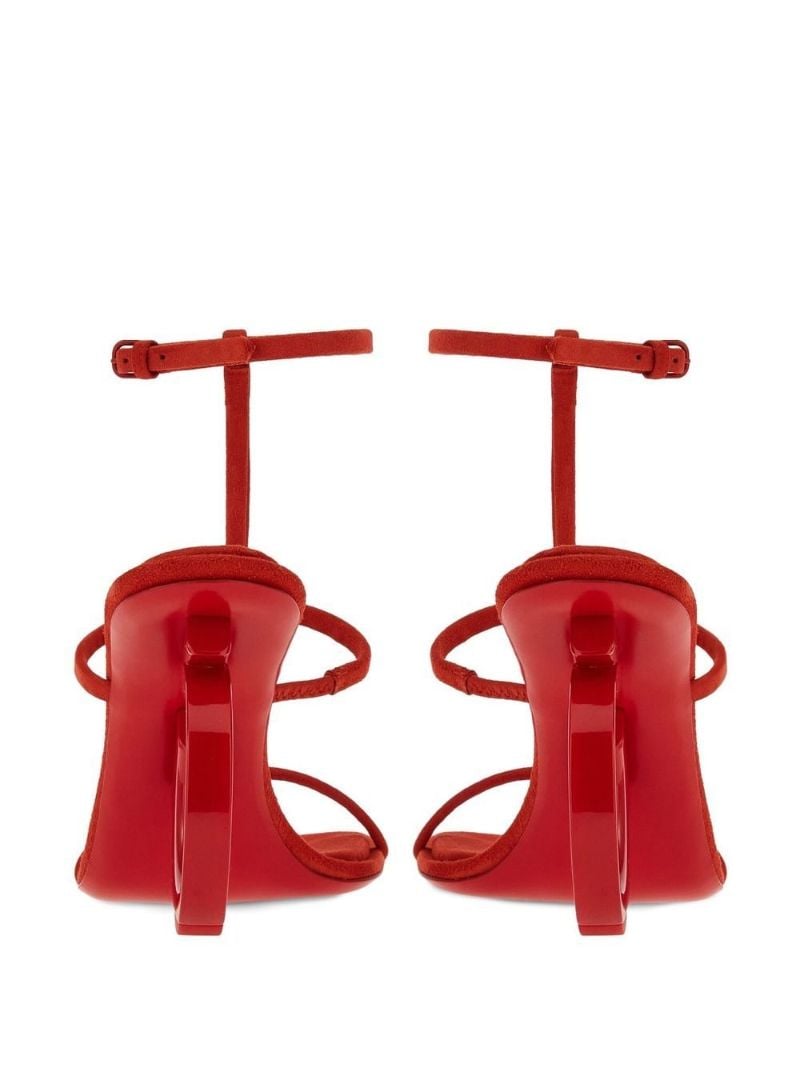 Red Elina 105 Suede Sandals